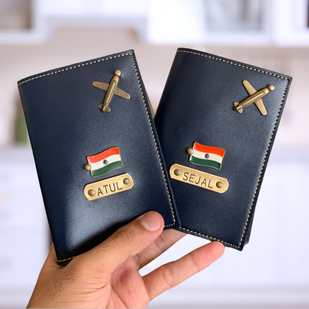 Personalized Passport Cover Combo for Couple