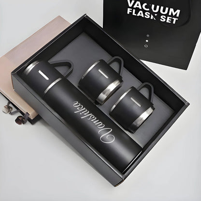 Personalized Vacuum Flask With 2 Cups (500 ml)