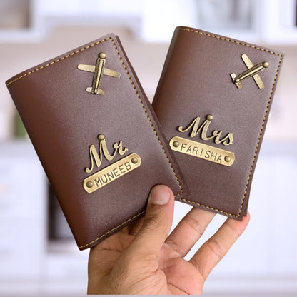 Personalized Passport Cover Combo for Couple